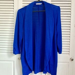 Rickis brand shawl collar lightweight cardigan, royal blue